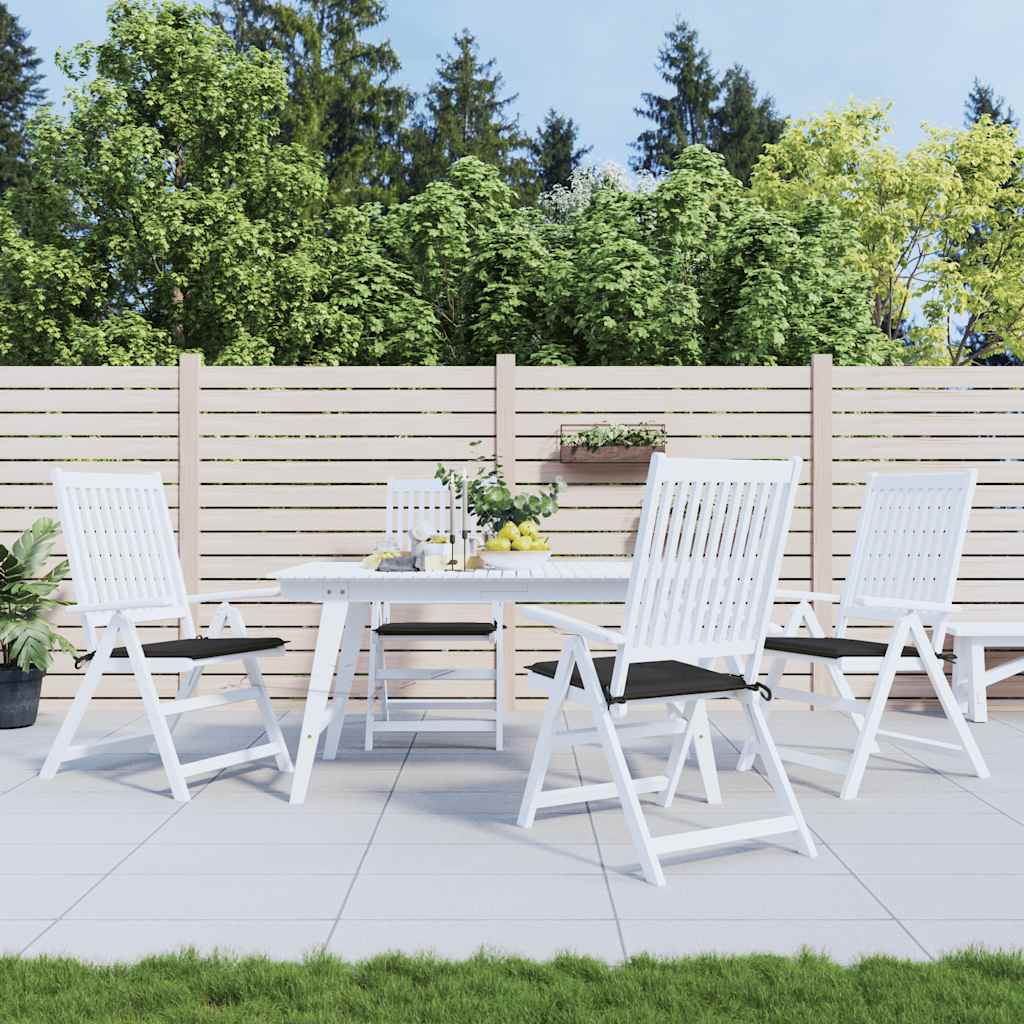 Cuscini per Sedia 4 pz Neri 50x50x4 cm in Tessuto Oxford | homemem39