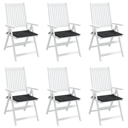 Cuscini per Sedia 6 pz Neri 50x50x4 cm in Tessuto Oxford | homemem39