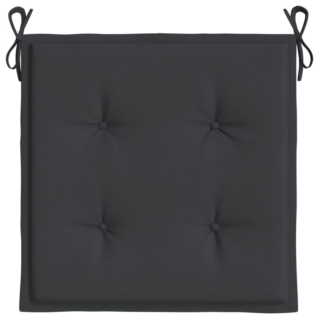 Cuscini per Sedia 6 pz Neri 50x50x4 cm in Tessuto Oxford | homemem39