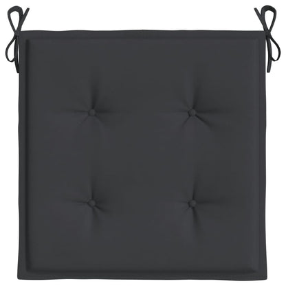 Cuscini per Sedia 6 pz Neri 50x50x4 cm in Tessuto Oxford | homemem39