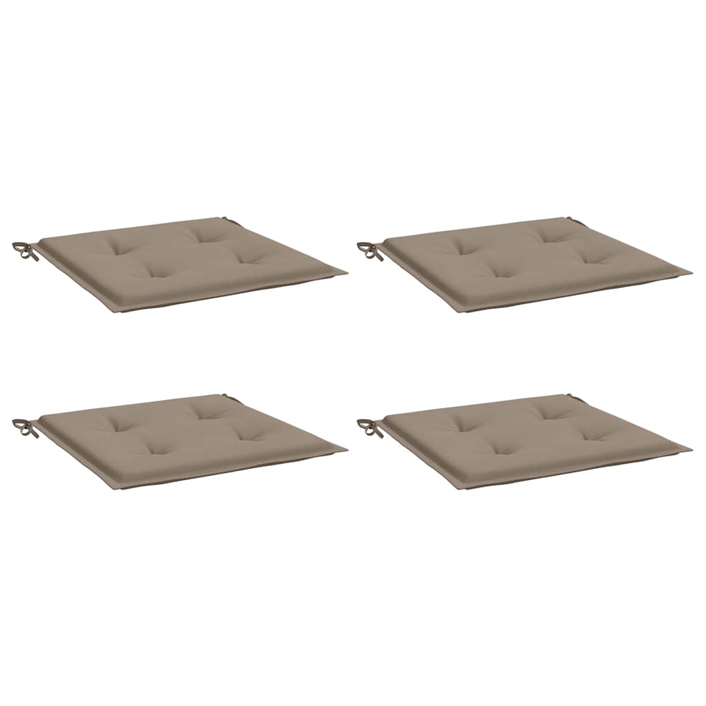 Cuscini per Sedia 4 pz Tortora 50x50x4 cm in Tessuto Oxford | homemem39