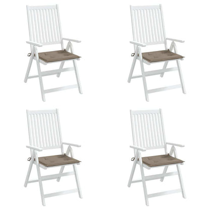 Cuscini per Sedia 4 pz Tortora 50x50x3 cm in Tessuto Oxford | homemem39