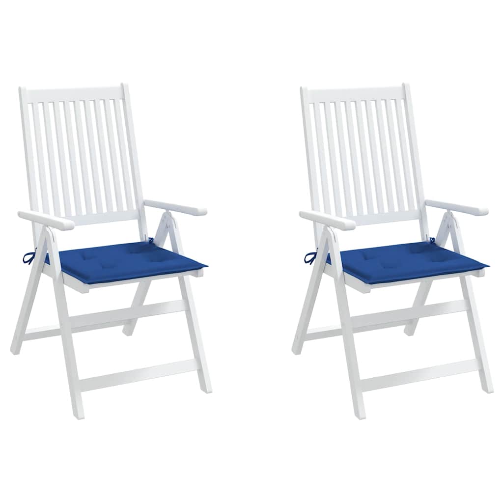 Cuscini per Sedia 2 pz Blu Reale 50x50x4 cm in Tessuto Oxford | homemem39