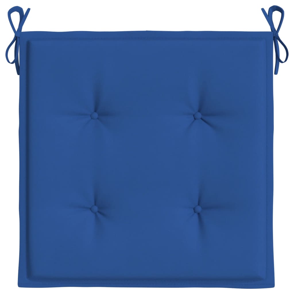 Cuscini per Sedia 2 pz Blu Reale 50x50x3 cm in Tessuto Oxford