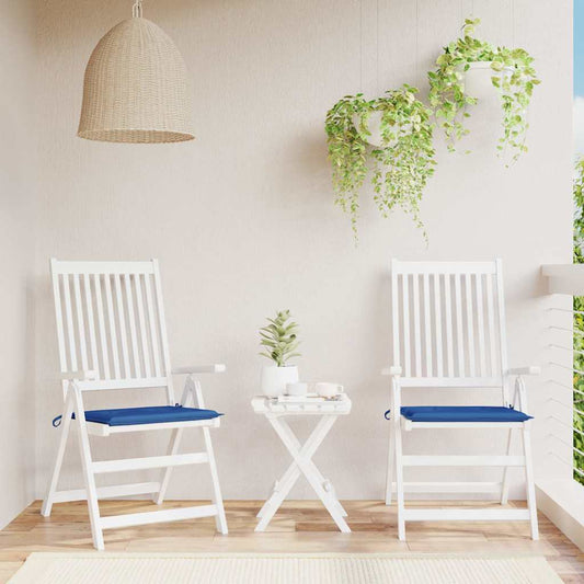 Cuscini per Sedia 2 pz Blu Reale 50x50x4 cm in Tessuto Oxford | homemem39