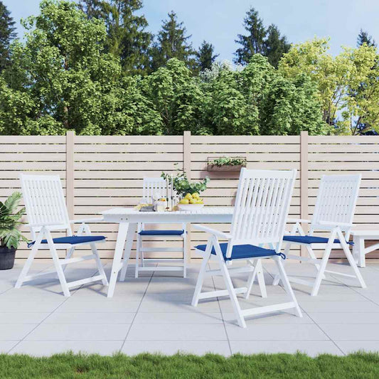 Cuscini per Sedia 4 pz Blu Reale 50x50x3 cm in Tessuto Oxford