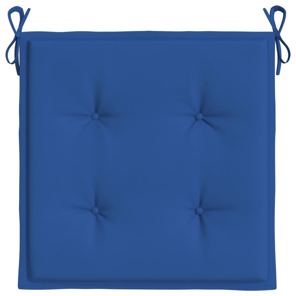 Cuscini per Sedia 6 pz Blu Reale 50x50x3 cm in Tessuto Oxford - homemem39