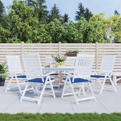 Cuscini per Sedia 6 pz Blu Reale 50x50x4 cm in Tessuto Oxford