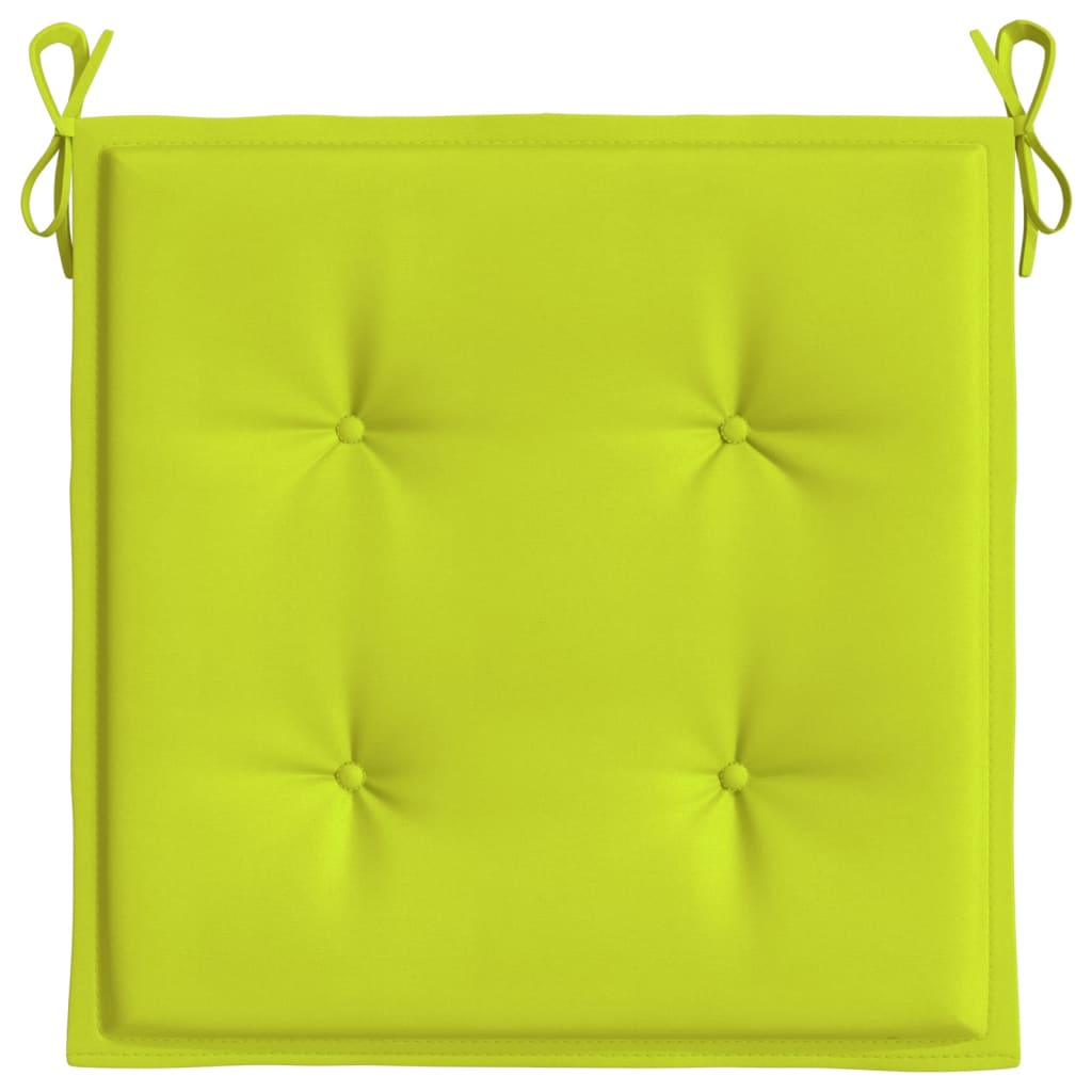 Cuscini per Sedia 2 pz Verde Brillante 50x50x3cm Tessuto Oxford