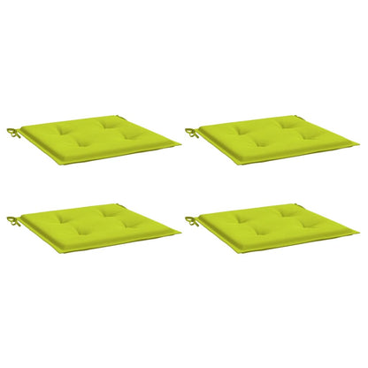 Cuscini per Sedia 4 pz Verde Brillante 50x50x4cm Tessuto Oxford