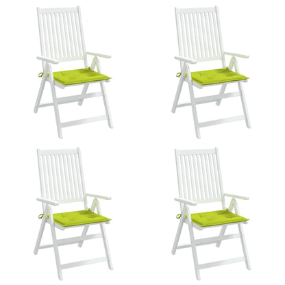 Cuscini per Sedia 4 pz Verde Brillante 50x50x4cm Tessuto Oxford