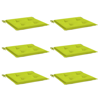 Cuscini per Sedia 6 pz Verde Brillante 50x50x3cm Tessuto Oxford - homemem39