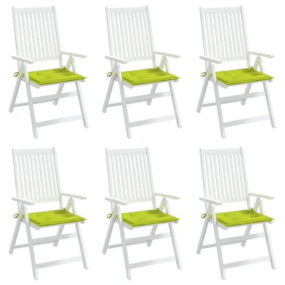 Cuscini per Sedia 6 pz Verde Brillante 50x50x4cm Tessuto Oxford