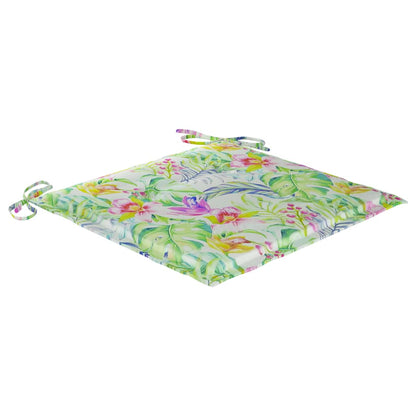 Cuscini per Sedia 4 pz Motivo a Foglie 50x50x3cm Tessuto Oxford - homemem39