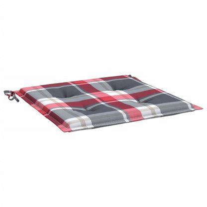 Cuscini per Sedia 2 pz a Quadri Rossi 50x50x4 cm Tessuto Oxford | homemem39