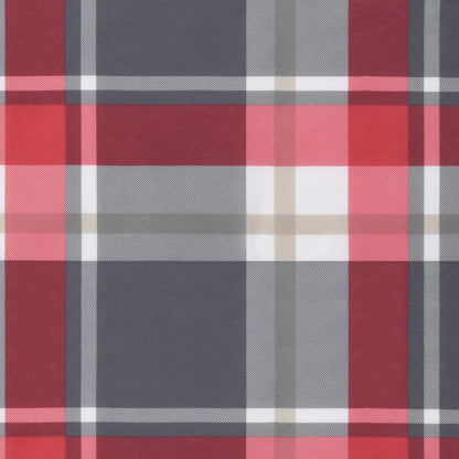 Cuscini per Sedia 2 pz a Quadri Rossi 50x50x4 cm Tessuto Oxford | homemem39