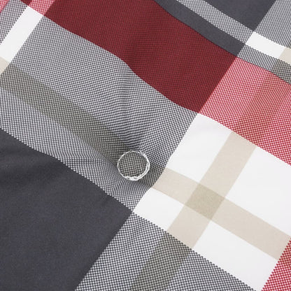 Cuscini per Sedia 6 pz a Quadri Rossi 50x50x4 cm Tessuto Oxford | homemem39