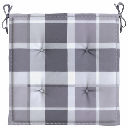 Cuscini per Sedia 6 pz a Quadri Grigi 50x50x4 cm Tessuto Oxford | homemem39