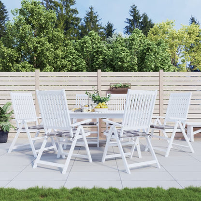 Cuscini per Sedia 6 pz a Quadri Grigi 50x50x4 cm Tessuto Oxford | homemem39