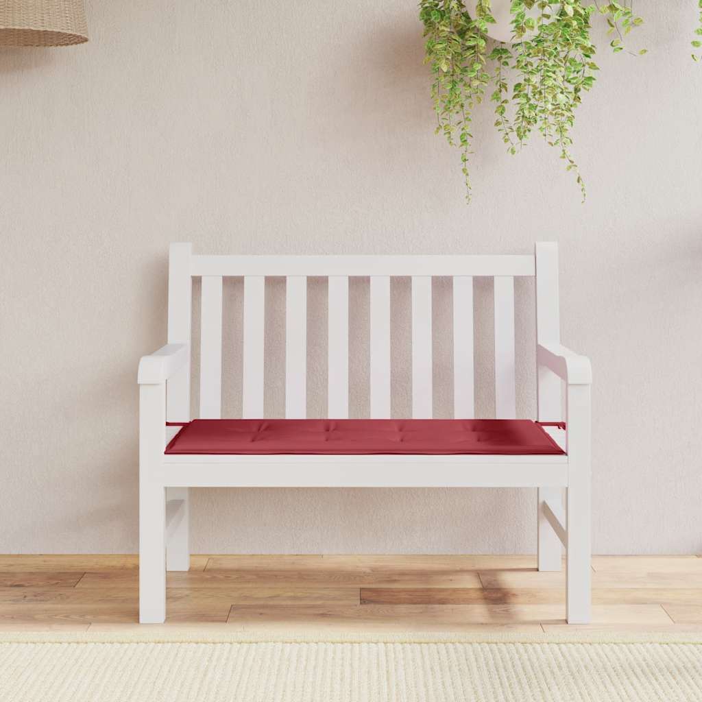 Cuscino per Panca Rosso Vino 100x50x4 cm in Tessuto Oxford | homemem39