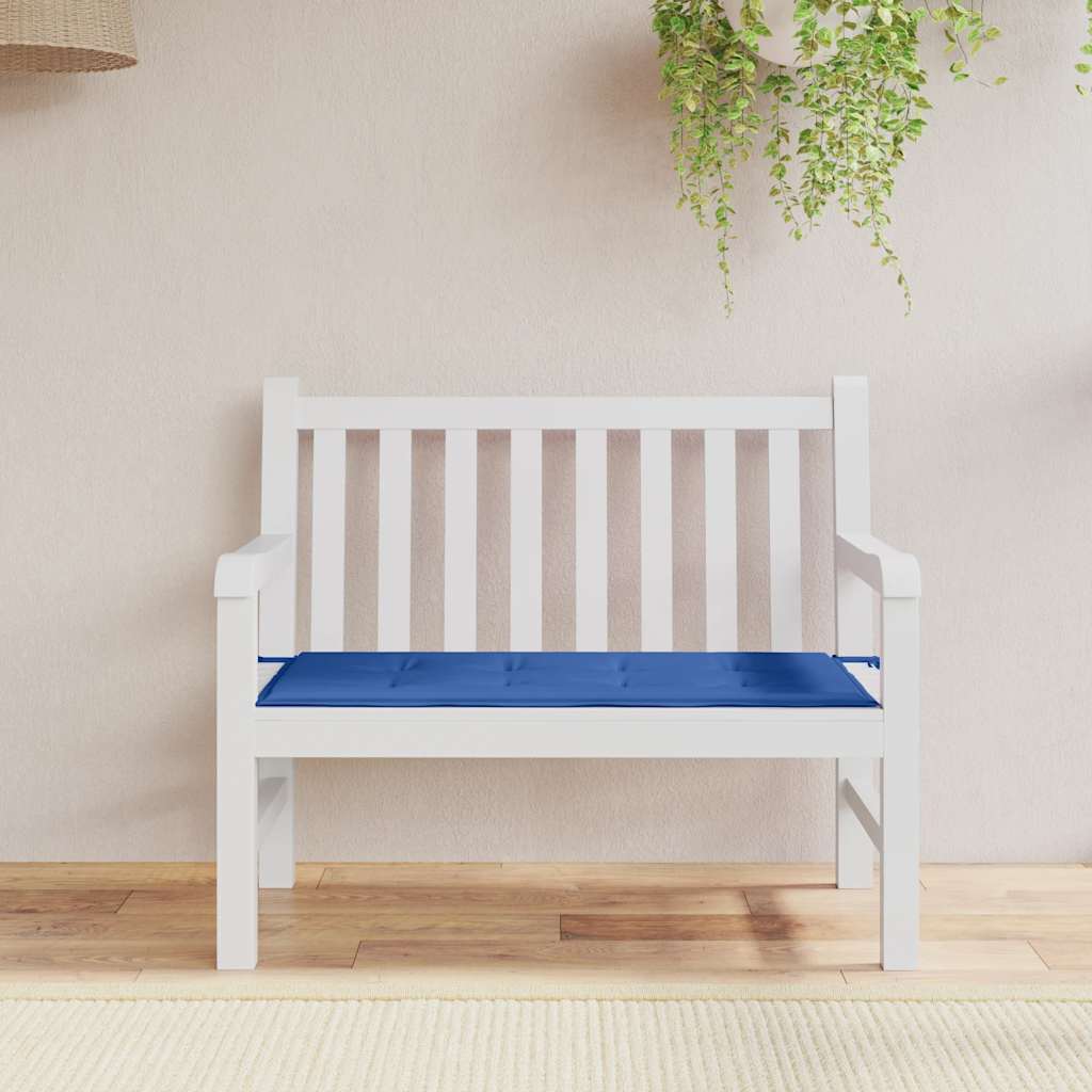 Cuscino per Panca Blu Reale 100x50x3 cm in Tessuto Oxford