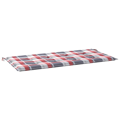 Cuscino per Panca a Quadri Rossi 100x50x3 cm Tessuto Oxford | homemem39