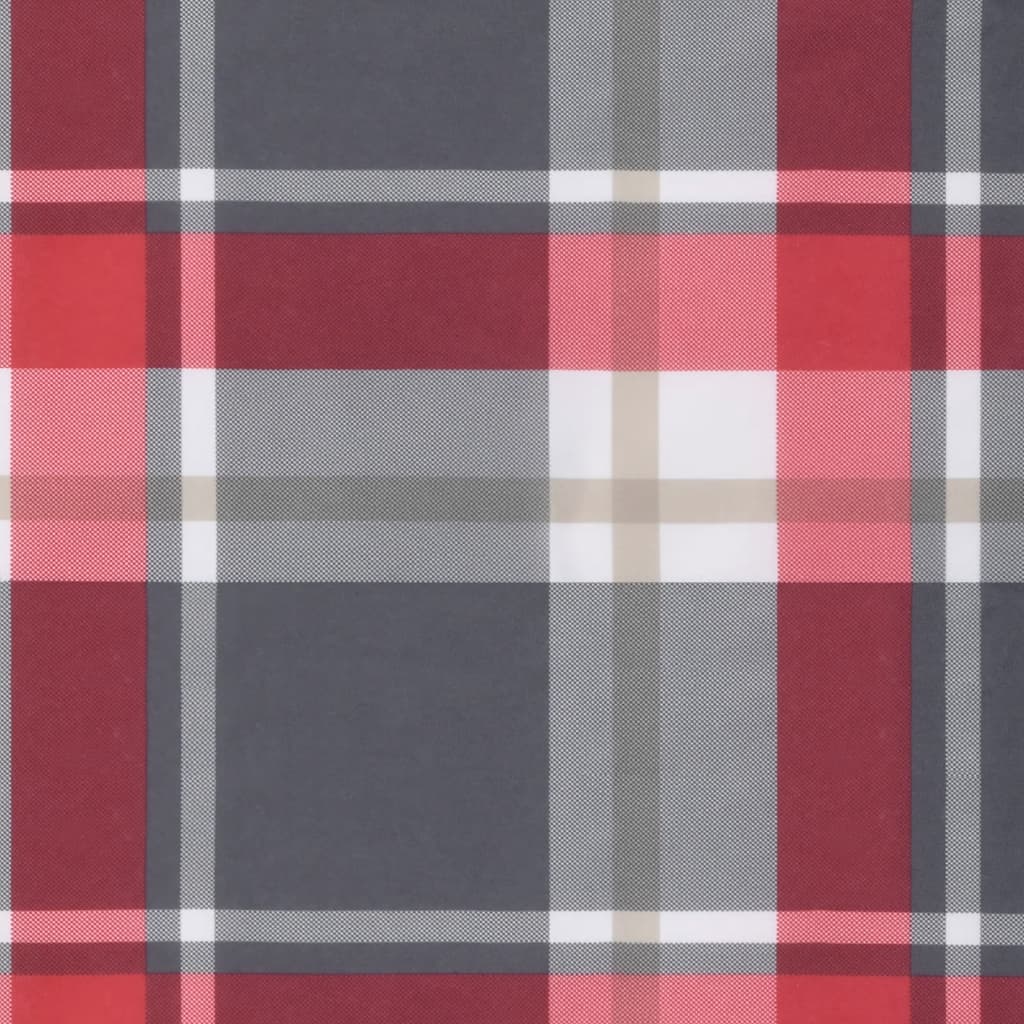 Cuscino per Panca a Quadri Rossi 100x50x3 cm Tessuto Oxford | homemem39