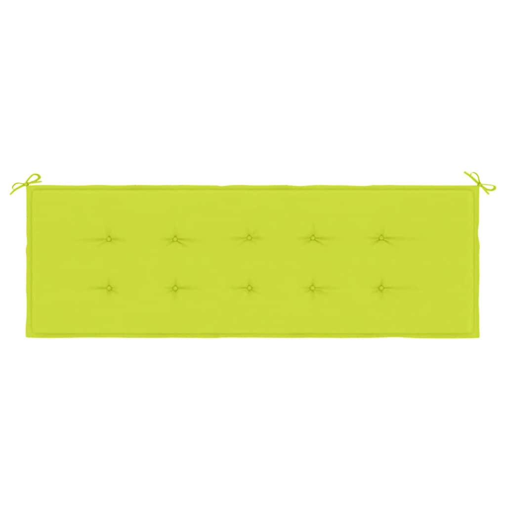 Cuscino per Panca Verde Brillante 150x50x3 cm in Tessuto Oxford