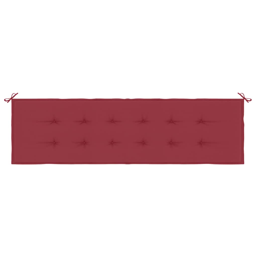 Cuscino per Panca Rosso Vino 180x50x3 cm in Tessuto Oxford