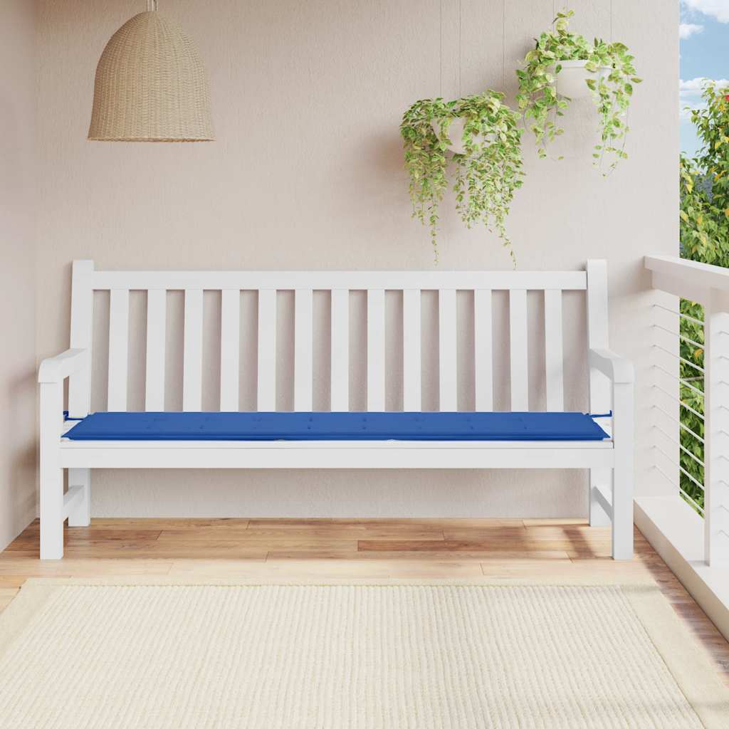 Cuscino per Panca Blu Reale 200x50x4 cm in Tessuto Oxford