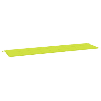 Cuscino per Panca Verde Brillante 200x50x4 cm in Tessuto Oxford