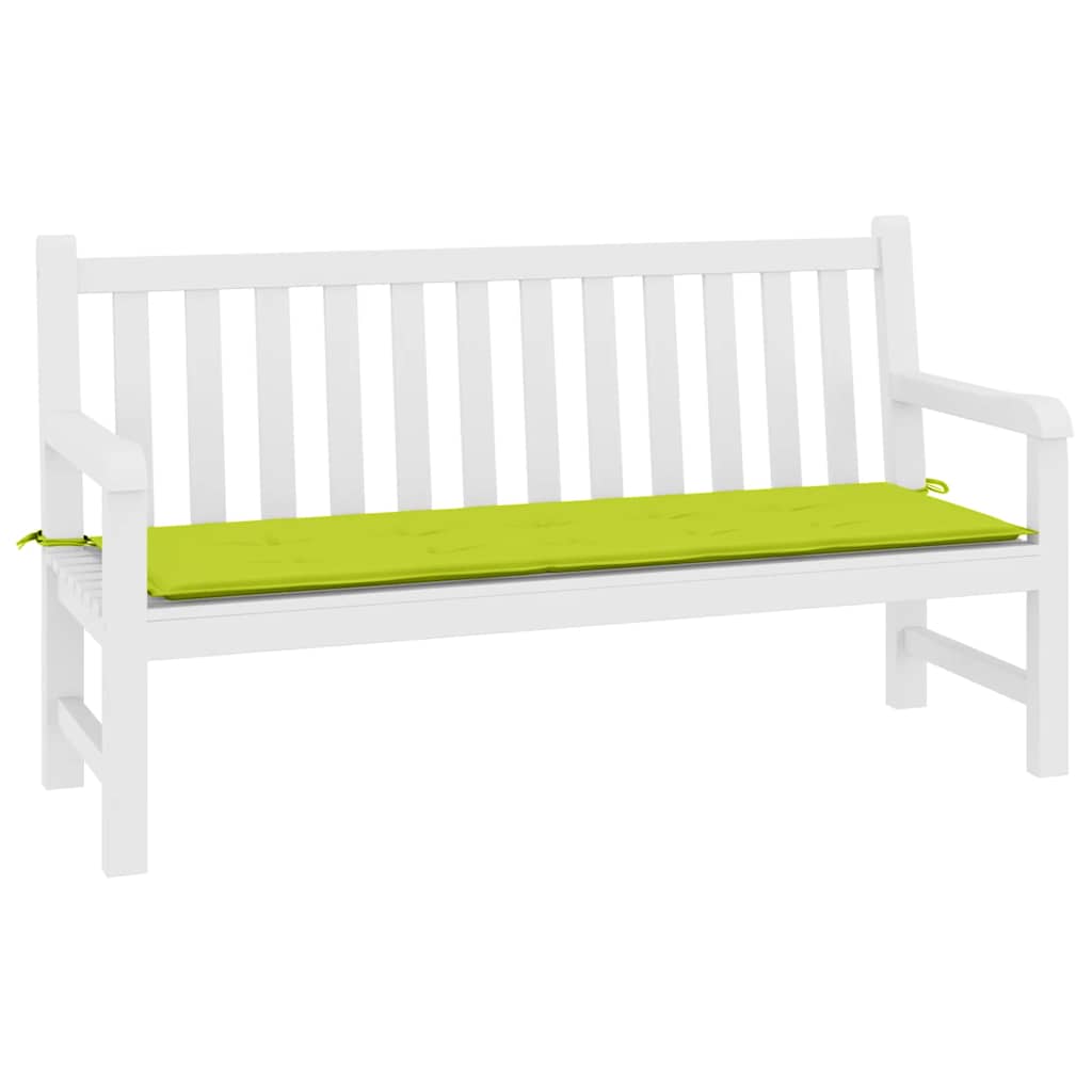 Cuscino per Panca Verde Brillante 200x50x4 cm in Tessuto Oxford