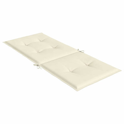 Cuscini per Sedie 6 pz Crema 120x50x3 cm in Tessuto