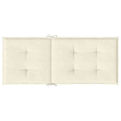 Cuscini per Sedie 6 pz Crema 120x50x3 cm in Tessuto