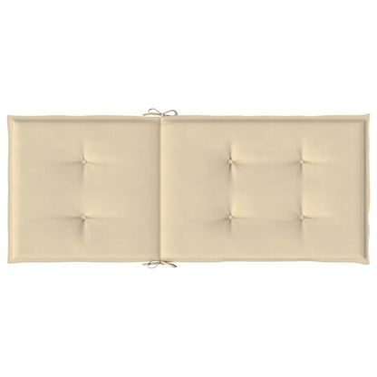Cuscini per Sedie 6 pz Beige 120x50x3 cm in Tessuto