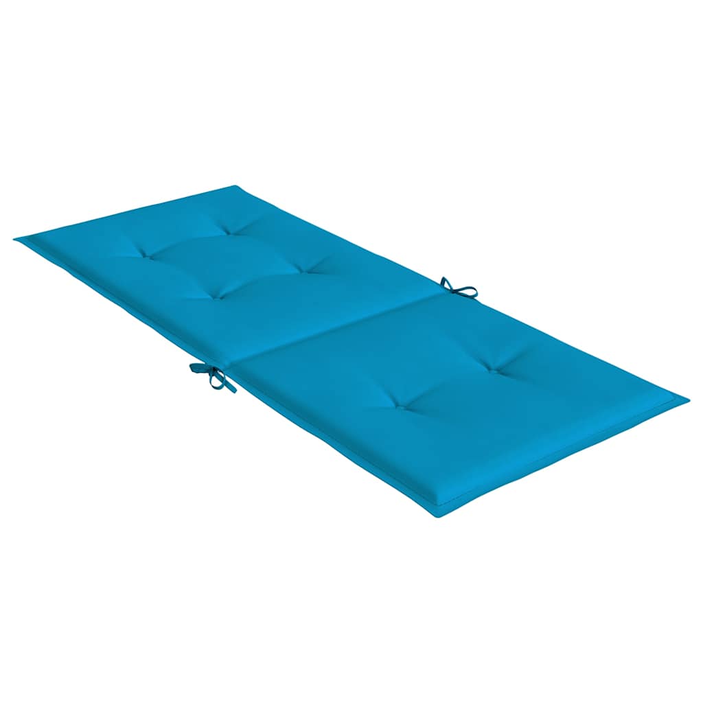Cuscini per Sedie 6 pz Blu 120x50x3 cm in Tessuto
