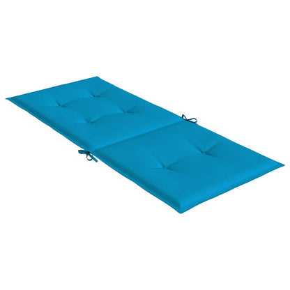 Cuscini per Sedie 6 pz Blu 120x50x3 cm in Tessuto