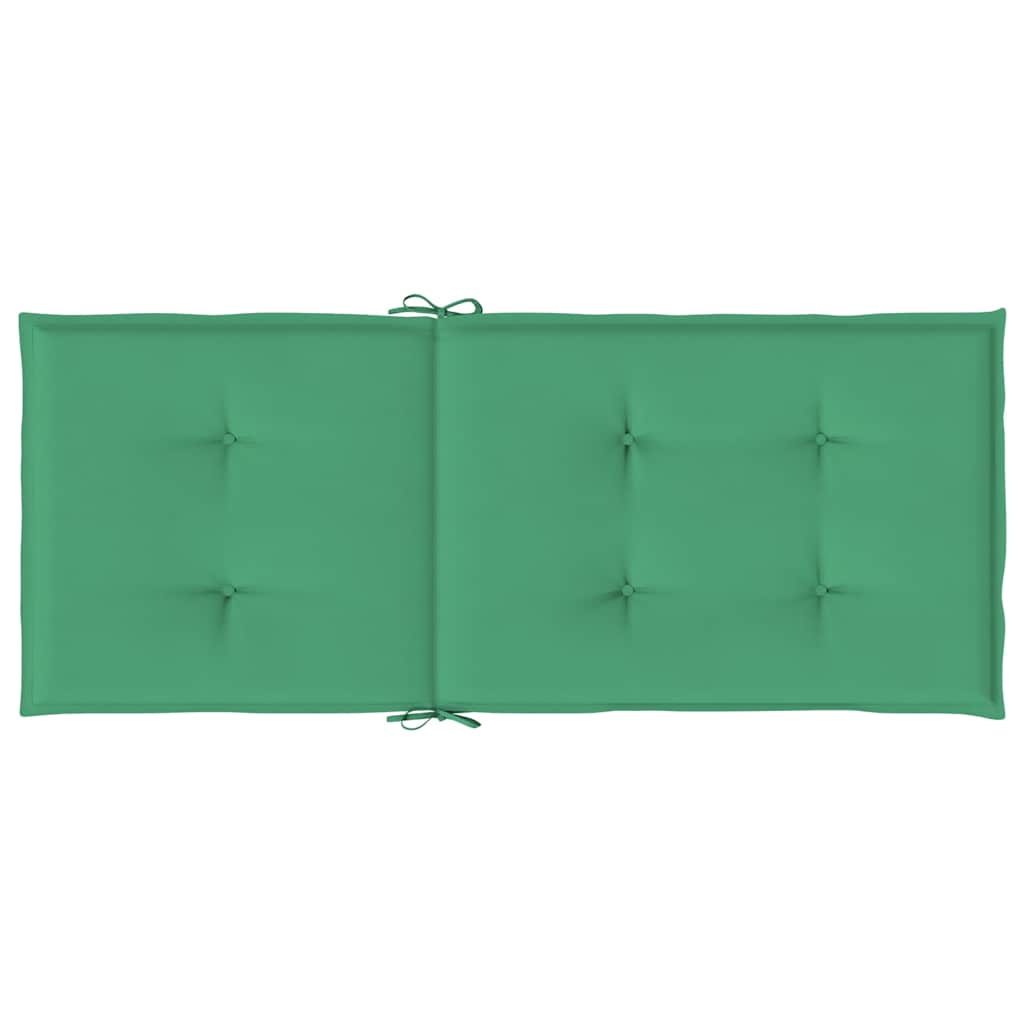 Cuscini per Sedie 6 pz Verdi 120x50x3 cm in Tessuto