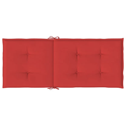 Cuscini per Sedie 6 pz Rossi 120x50x3 cm in Tessuto