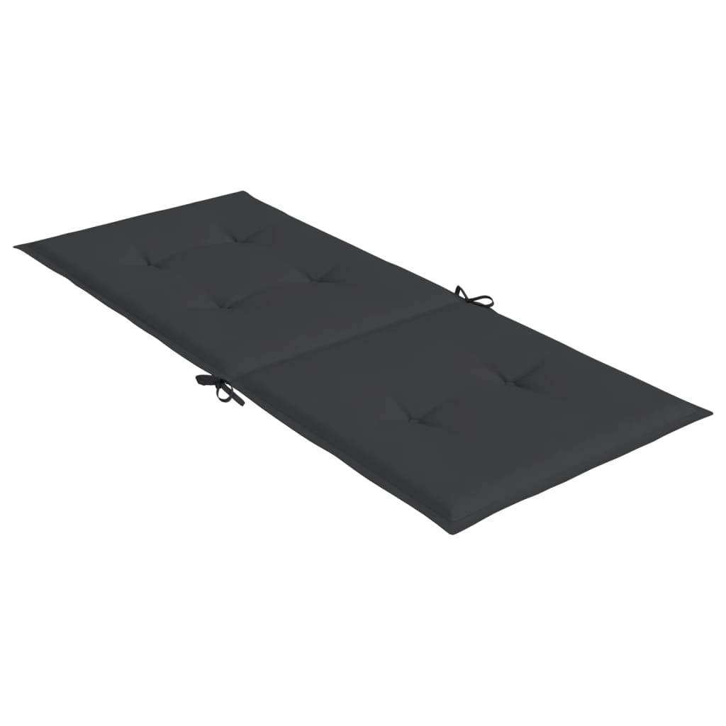 Cuscini per Sedie 6 pz Neri 120x50x3 cm in Tessuto | homemem39