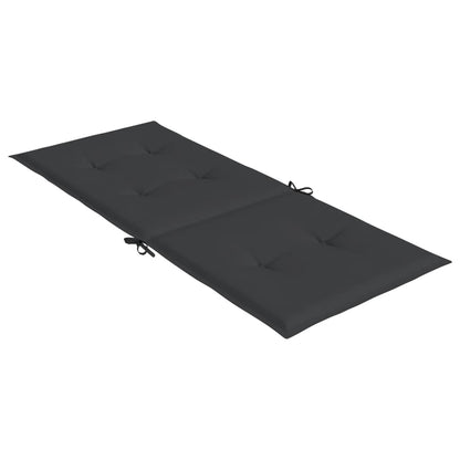 Cuscini per Sedie 6 pz Neri 120x50x3 cm in Tessuto | homemem39