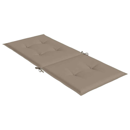 Cuscini per Sedie Alte 6 pz Tortora 120x50x3 cm in Tessuto