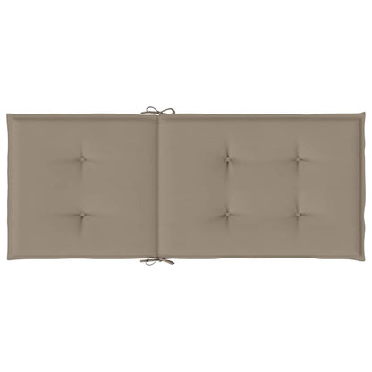 Cuscini per Sedie Alte 6 pz Tortora 120x50x3 cm in Tessuto