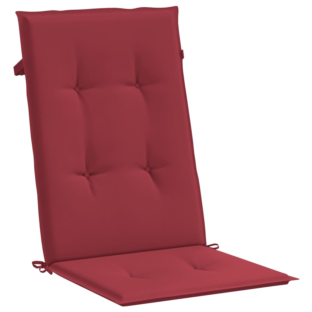 Cuscini per Sedie 2 pz Rosso Vino 120x50x3 cm in Tessuto - homemem39