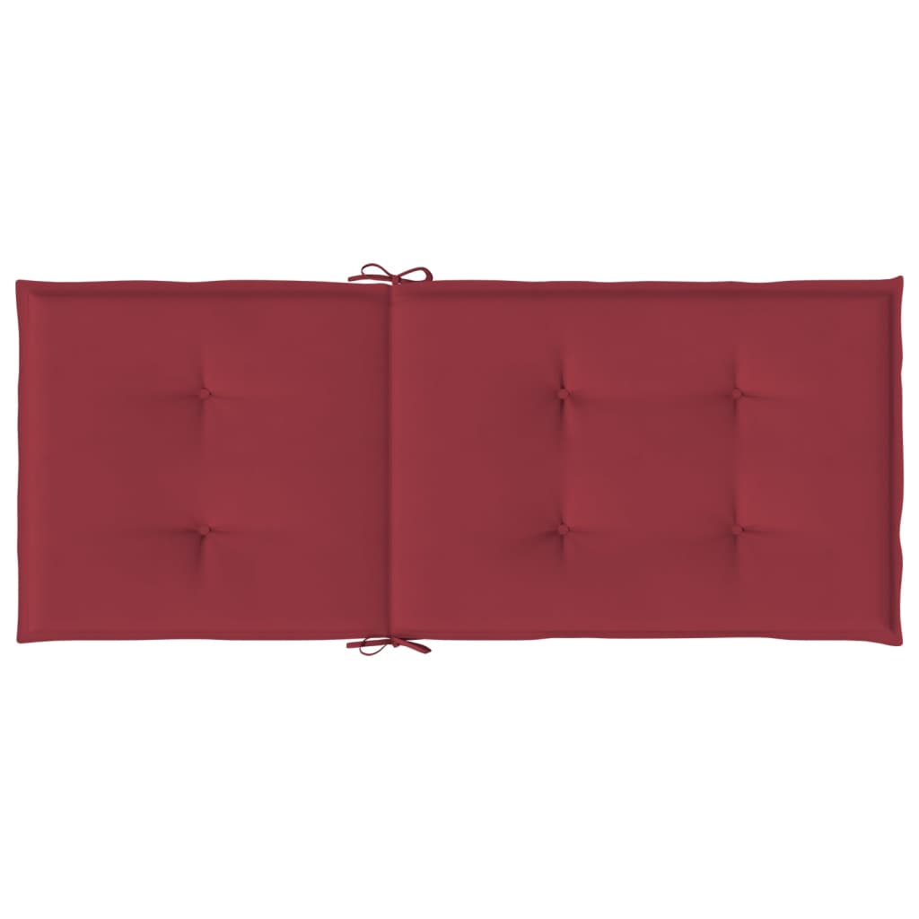 Cuscini per Sedie 2 pz Rosso Vino 120x50x3 cm in Tessuto - homemem39