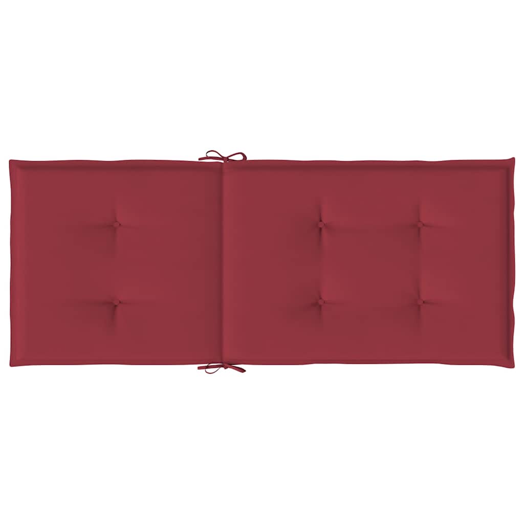 Cuscini per Sedie 4 pz Rosso Vino 120x50x3 cm in Tessuto