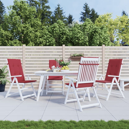 Cuscini per Sedie 4 pz Rosso Vino 120x50x3 cm in Tessuto | homemem39