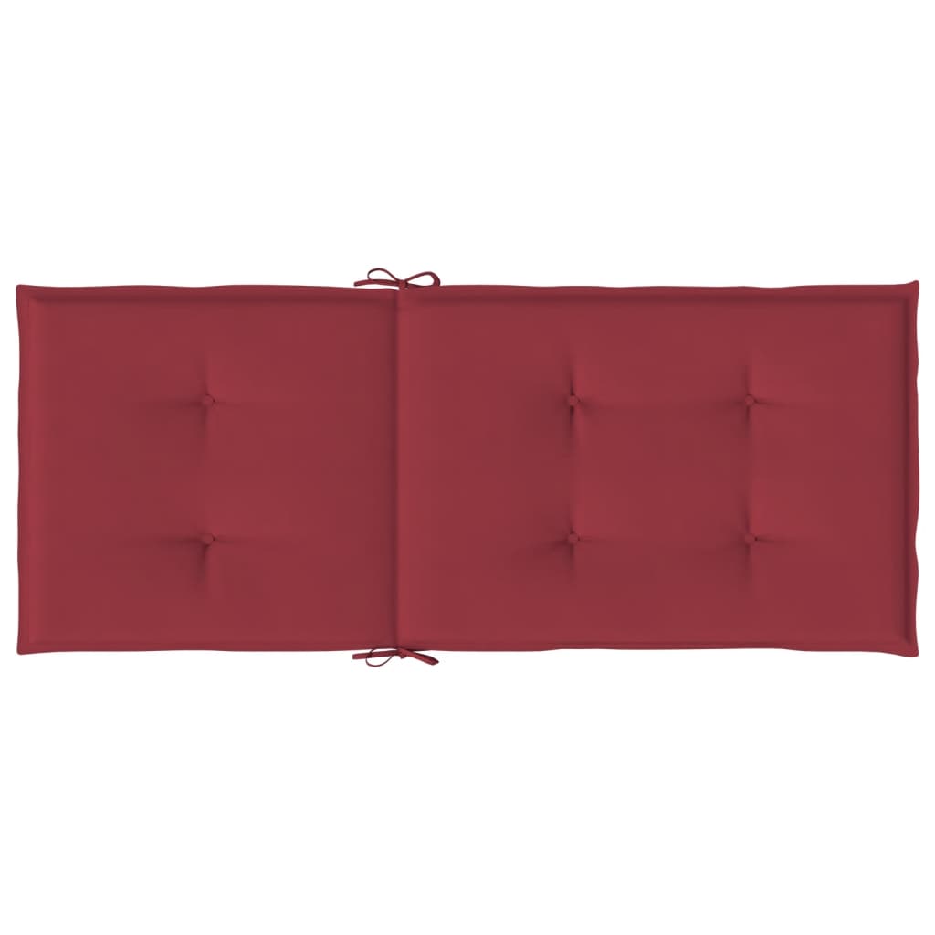 Cuscini per Sedie 6 pz Rosso Vino 120x50x3 cm in Tessuto