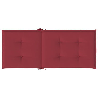 Cuscini per Sedie 6 pz Rosso Vino 120x50x3 cm in Tessuto