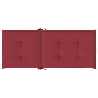 Cuscini per Sedie 6 pz Rosso Vino 120x50x3 cm in Tessuto